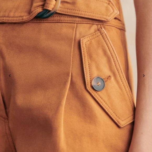 NWOT Sézane Cedric Shorts 38 Saffron - Picture 4 of 6